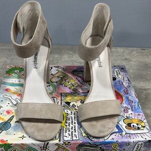Jeffrey Campbell Taupe Suede Heels